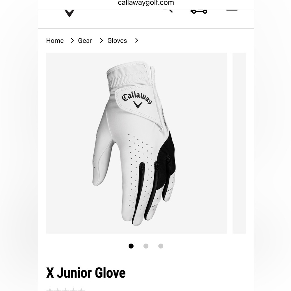 Junior golf glove